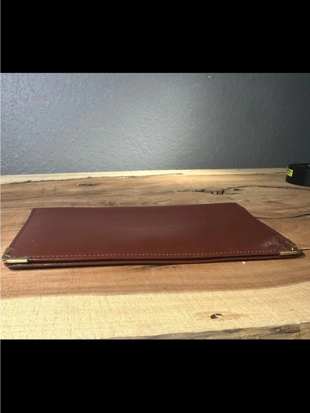 Vintage Cartier Must De Cartier Leather Passport Checkbook Holder Case